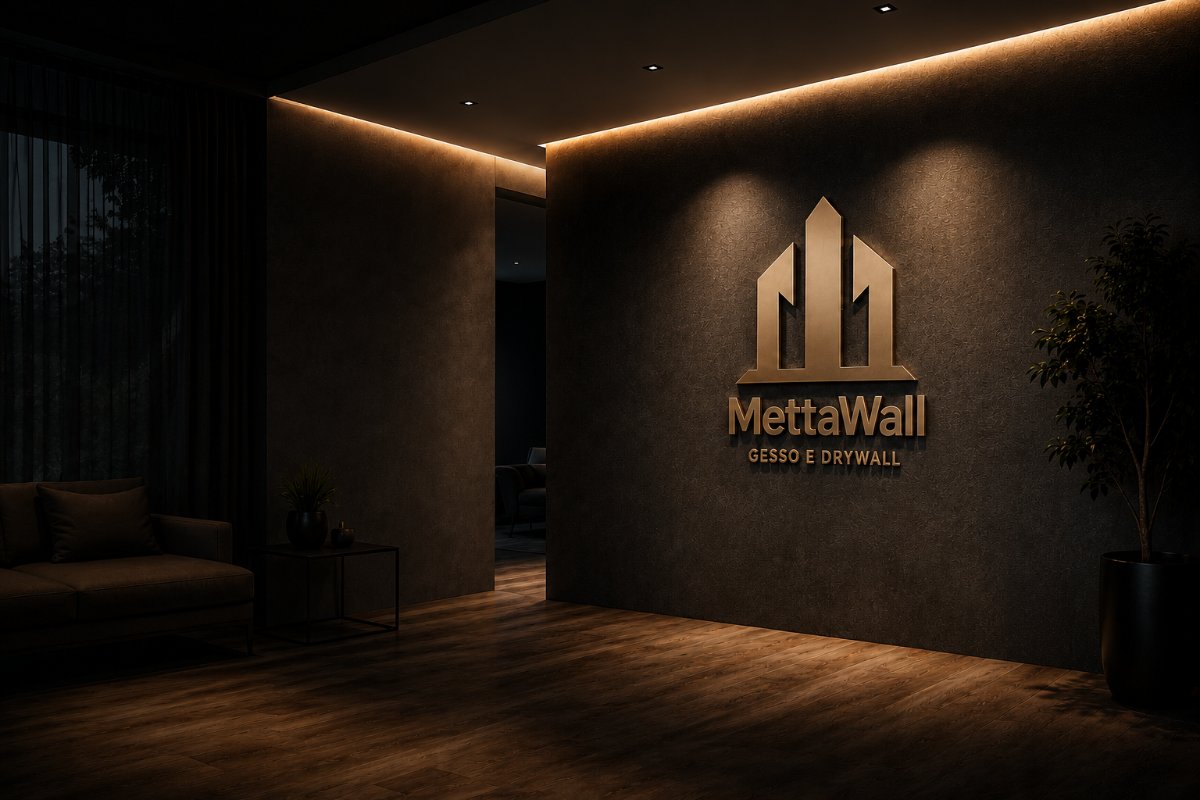 Ambiente com acabamento em drywall e gesso